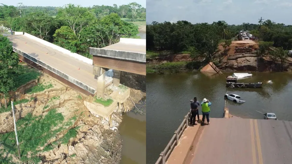 pontes Autaz Mirim e sobre o Rio Curuçá na BR-319, no Amazonas 