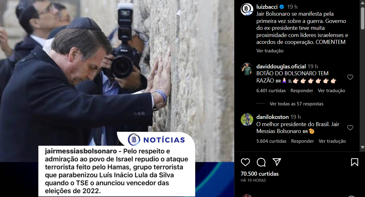  Discurso de Bolsonaro: Solidariedade a Israel e Críticas ao Hamas