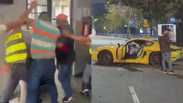 Pai confronta motorista Porsche