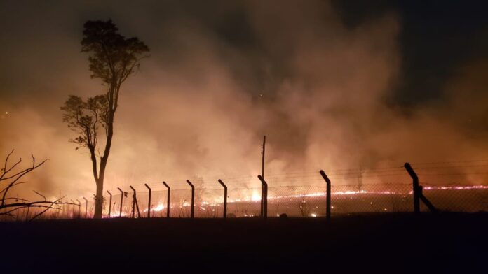 Incêndio no Pico das Cabras