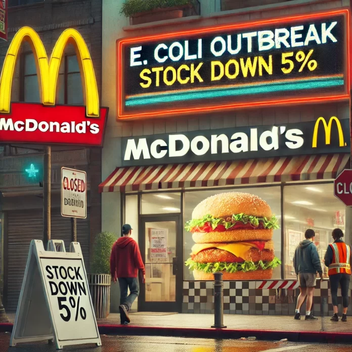 Ações do McDonald's caem após surto de E. coli