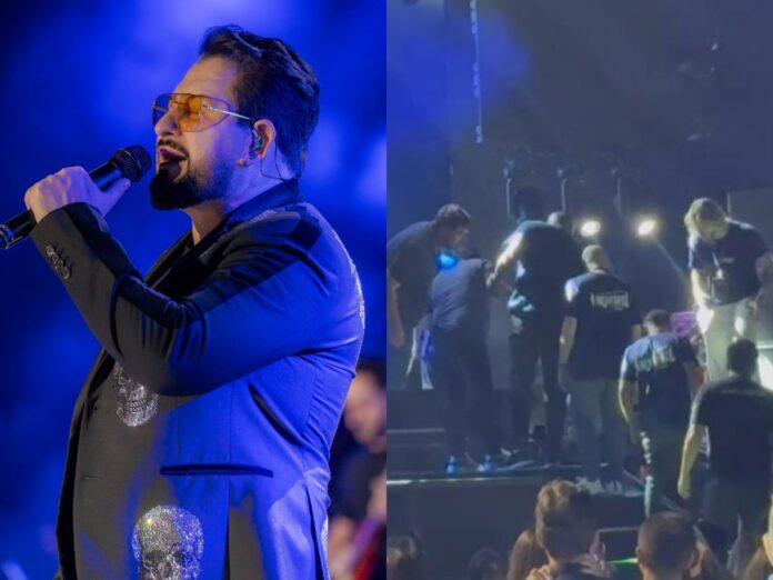 Marrone cai do palco em show em Goiânia