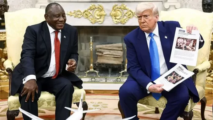 Trump confronta presidente sul-africano